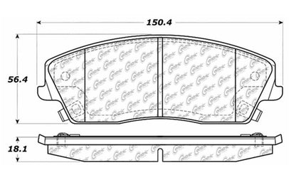 Centric Parts Disc Brake Pad Set Ceramic with Shims for 2005-2021 Chrysler 300, 2009-2021 Dodge Challenger, 2006-2020 Charger, 2005-2008 Magnum 103.10560