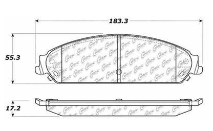 Centric Parts Disc Brake Pad Set Ceramic with Shims for 2005-2021 Chrysler Dodge Ford 103.10580