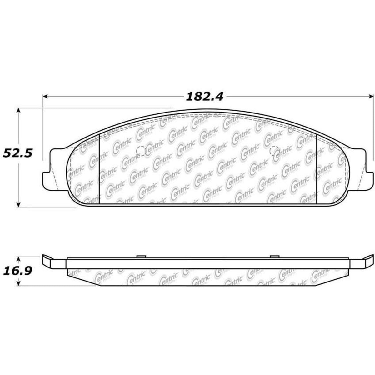 Centric Parts Disc Brake Pad Set C-Tek Ceramic with Shims for Ford 2005-2009 Five Hundred Freestyle Taurus X Mercury Montego Sable 103.10700