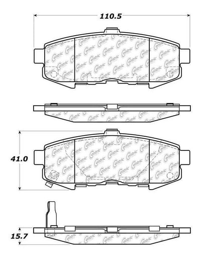 Centric Parts Disc Brake Pad Set C-Tek Ceramic with Shims for 2004-2006 Mazda MPV 103.10730