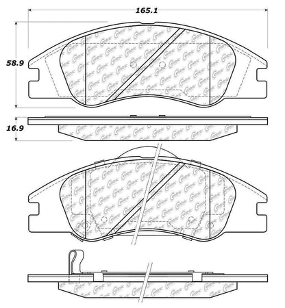 Centric Parts Disc Brake Pad Set Ceramic with Shims for 2004-2009 Kia Spectra, Spectra5 103.10740