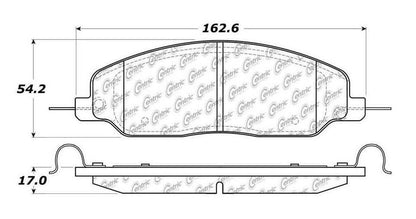 Centric Parts Disc Brake Pad Set C-Tek Ceramic with Shims for 2005-2010 Ford Mustang 103.10810