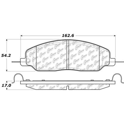 Centric Parts Disc Brake Pad Set C-Tek Ceramic with Shims for 2005-2010 Ford Mustang 103.10810