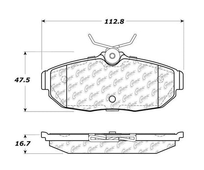Centric Parts Disc Brake Pad Set C-Tek Ceramic with Shims for 2005-2011 Ford Mustang 103.10820