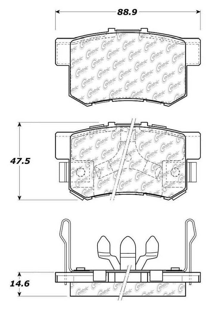 Centric Parts Disc Brake Pad Set Ceramic with Shims for 2010-2018 Acura RDX 103.10860