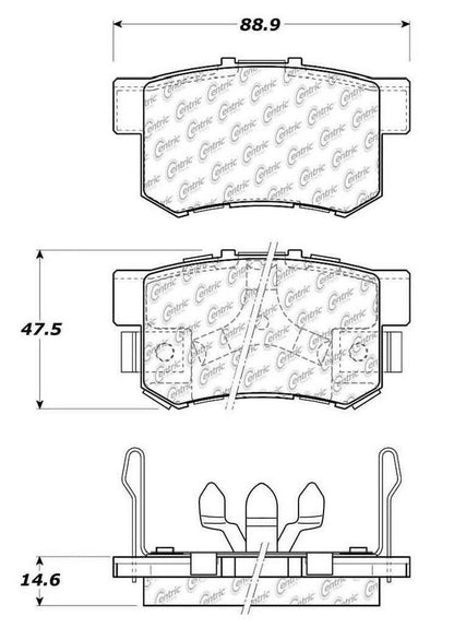 Centric Parts Disc Brake Pad Set Ceramic with Shims for 2010-2018 Acura RDX 103.10860