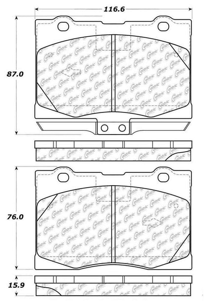 Centric Parts Disc Brake Pad Set C-Tek Ceramic with Shims for 2005-2012 Acura RL 103.10910