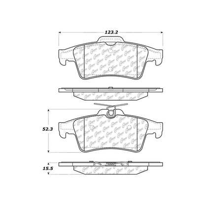 Centric Parts Disc Brake Pad Set C-Tek Ceramic with Shims for 2007-2022 vehicles