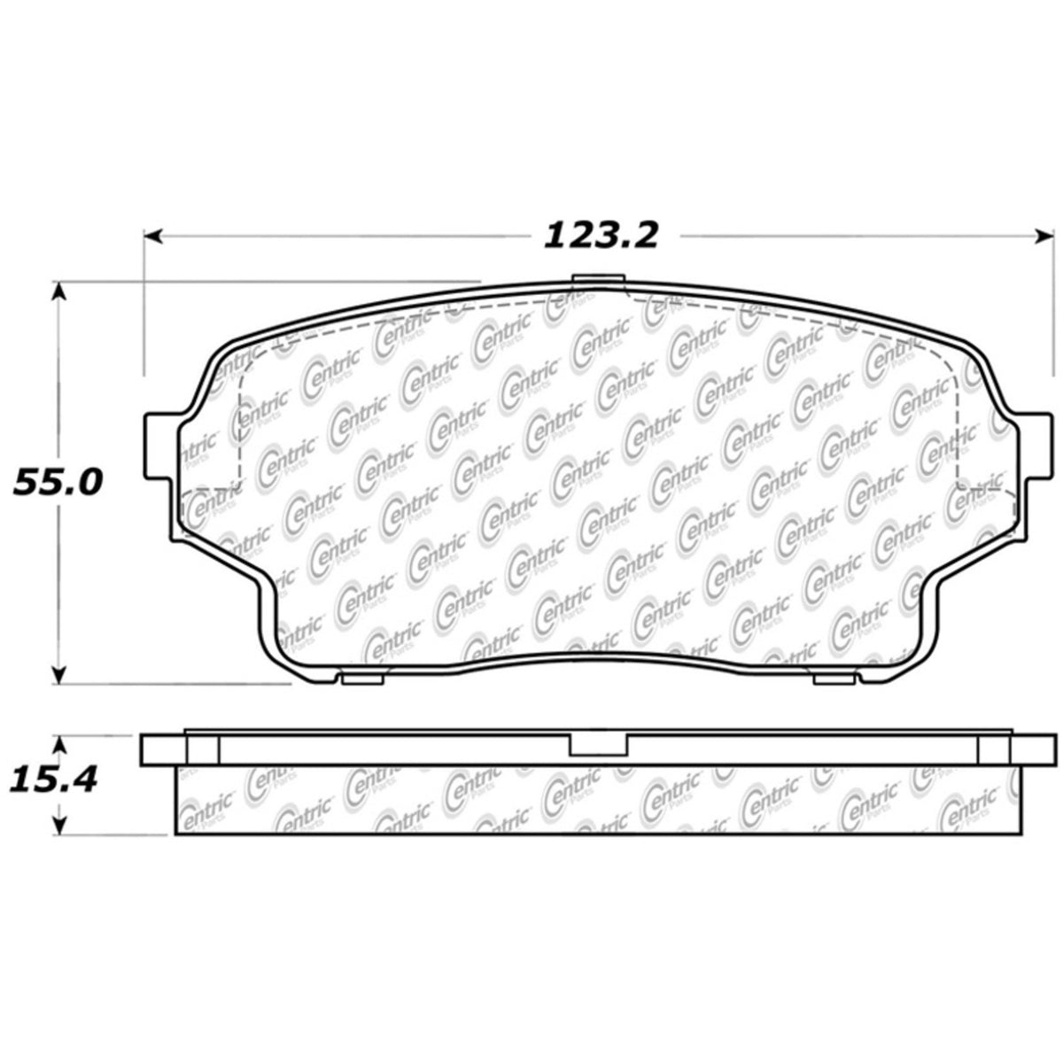 Centric Parts Disc Brake Pad Set C-Tek Ceramic with Shims for 2004-2006 Suzuki XL-7 103.11050
