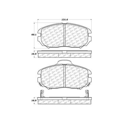 Centric Parts Disc Brake Pad Set C-Tek Ceramic with Shims for 2010-2020 Buick Allure Cascada LaCrosse Regal Cadillac ELR Chevrolet Equinox Impala Malibu GMC Terrain Hyundai Azera Sonata
