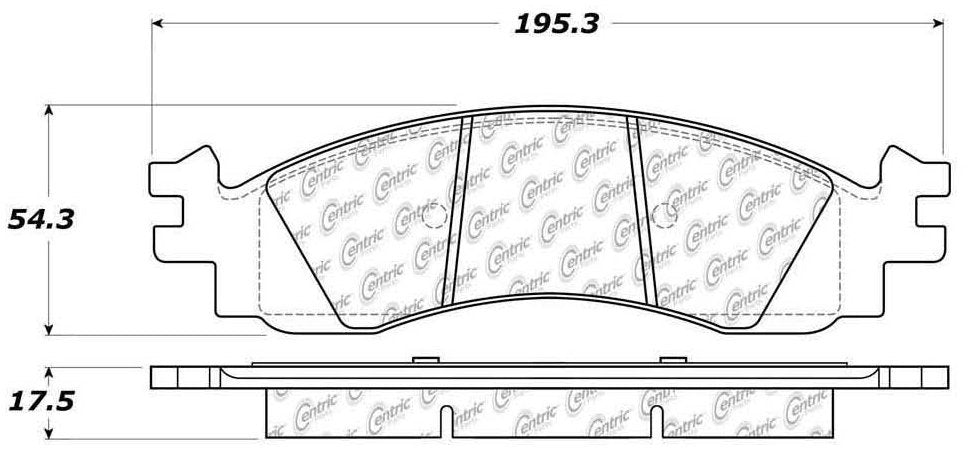 Centric Parts Disc Brake Pad Set C-Tek Ceramic with Shims for 2006-2010 Ford Explorer, 2007-2010 Ford Taurus, 2006-2010 Mercury Mountaineer