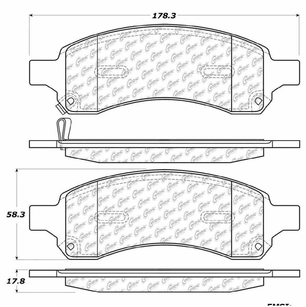 Centric Parts Disc Brake Pad Set Ceramic with Shims for 2006-2012 Buick Rainier, Chevrolet Colorado, GMC Canyon