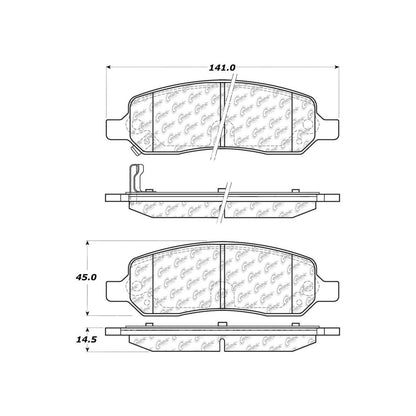 Centric Parts Disc Brake Pad Set Ceramic with Shims for 2006-2011 Buick Lucerne Cadillac DTS 103.11720
