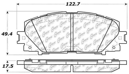 Centric Parts Disc Brake Pad Set Ceramic with Shims for 2013 Scion iQ, Toyota Yaris 2006-2018 103.11840