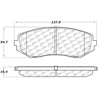 Centric Parts Disc Brake Pad Set Ceramic with Shims for 2006-2017 Suzuki Grand Vitara 103.11880