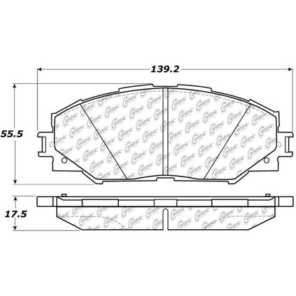 Centric Parts Disc Brake Pad Set C-Tek Ceramic with Shims for 2006-2019 Toyota RAV4