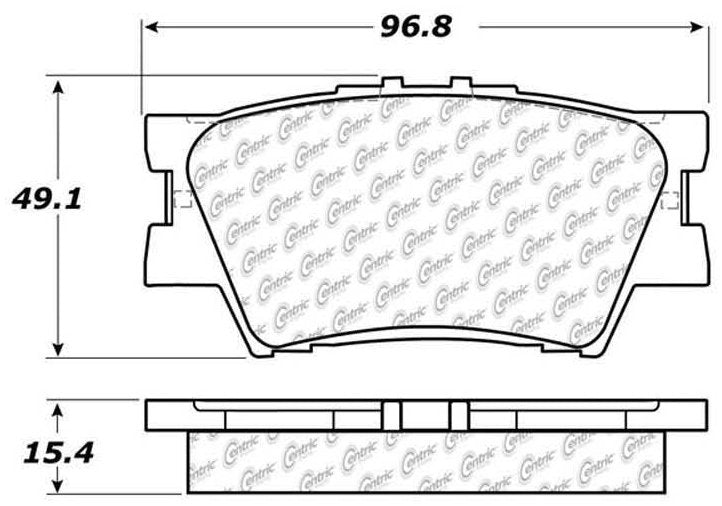 Centric Parts Disc Brake Pad Set C-Tek Ceramic with Shims for 2018-2007 Lexus ES300h/ES350, 2018-2008 Toyota Avalon, 2020-2007 Camry, 2018-2006 RAV4