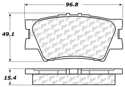 Centric Parts Disc Brake Pad Set C-Tek Ceramic with Shims for 2018-2007 Lexus ES300h/ES350, 2018-2008 Toyota Avalon, 2020-2007 Camry, 2018-2006 RAV4