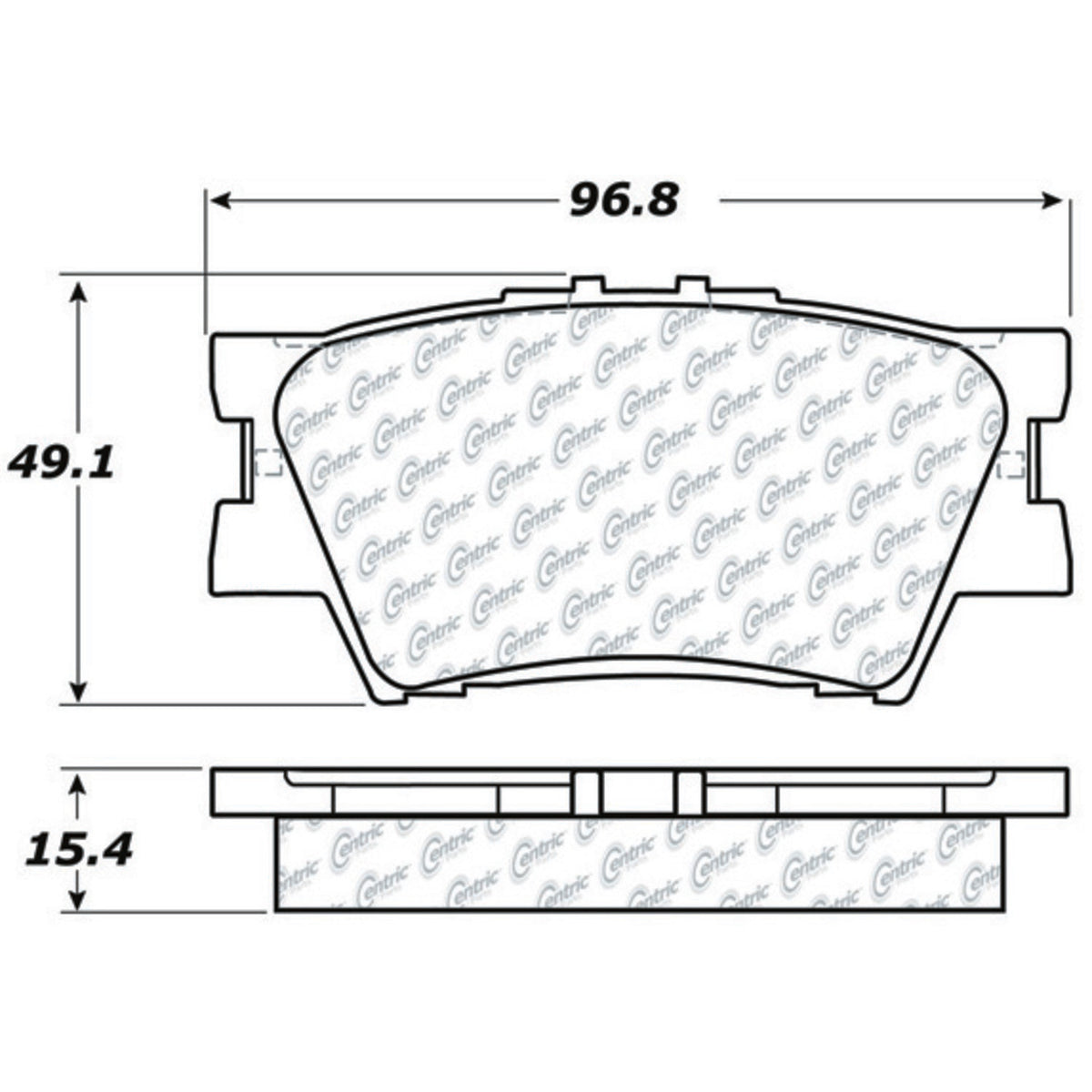 Centric Parts Disc Brake Pad Set C-Tek Ceramic with Shims for 2018-2007 Lexus ES300h/ES350, 2018-2008 Toyota Avalon, 2020-2007 Camry, 2018-2006 RAV4