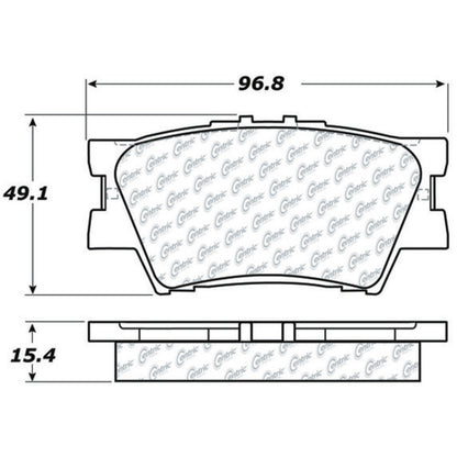 Centric Parts Disc Brake Pad Set C-Tek Ceramic with Shims for 2018-2007 Lexus ES300h/ES350, 2018-2008 Toyota Avalon, 2020-2007 Camry, 2018-2006 RAV4