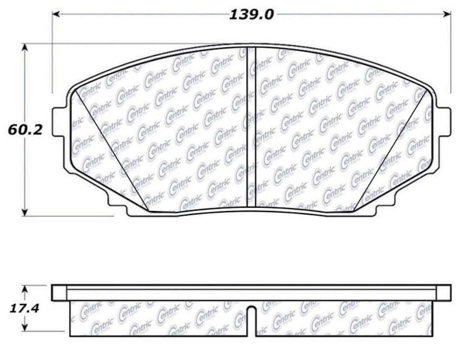 Centric Parts Disc Brake Pad Set C-Tek Ceramic with Shims for Ford Edge 2007-2014, Lincoln MKX 2007-2015, Mazda CX-5 2021-2022, CX-7 2007-2012, CX-9 2007-2022 103.12580