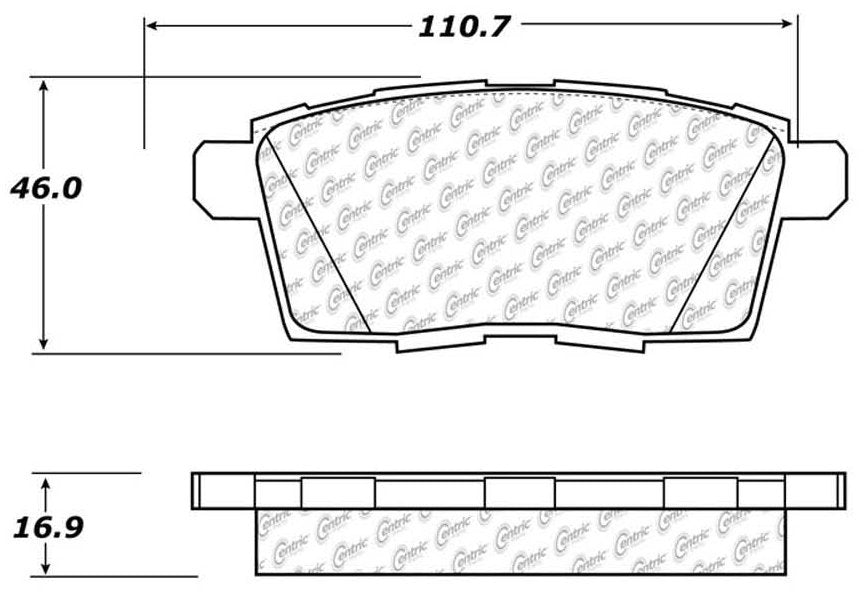 Centric Parts Disc Brake Pad Set C-Tek Ceramic with Shims for 2007-2015 Ford Edge Lincoln MKX Mazda CX-7 CX-9 103.12590