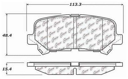Centric Parts Disc Brake Pad Set Ceramic with Shims for 2007-2013 Acura MDX, 2010-2013 ZDX, 2011-2017 Honda Odyssey, 2009-2011 Pilot 103.12810