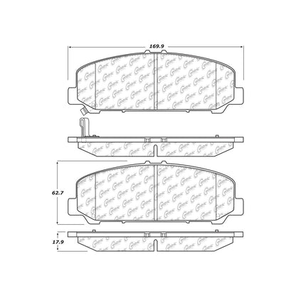 Centric Parts Disc Brake Pad Set Ceramic with Shims for 2005-2010 Infiniti QX56, 2006-2011 Nissan Armada, 2007-2010 Titan 103.12860