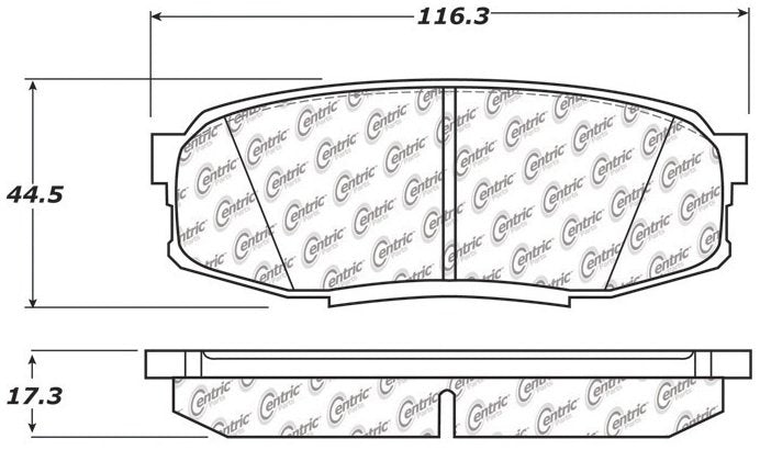 Centric Parts Disc Brake Pad Set C-Tek Ceramic with Shims for 2008-2023 Lexus LX570 Toyota Land Cruiser Sequoia Tundra 103.13040