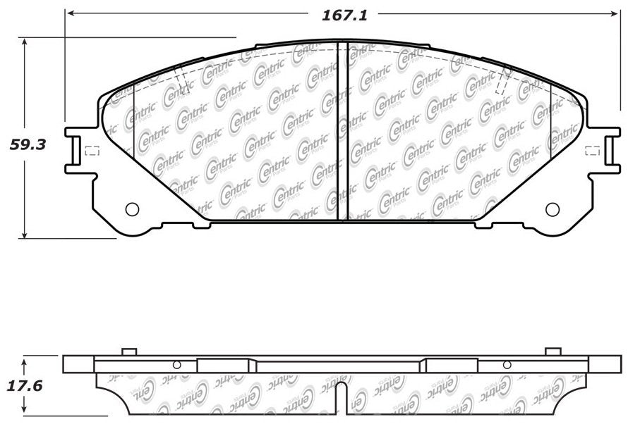 Centric Parts Disc Brake Pad Set C-Tek Ceramic with Shims for 2015-2022 Lexus NX/RX350 and Toyota Highlander 103.13240