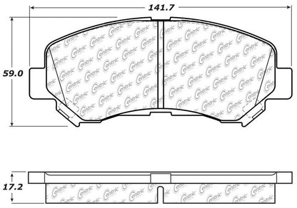 Centric Parts Disc Brake Pad Set Ceramic with Shims for Nissan Rogue 2008-2013 Sentra 2007-2008 X-Trail 2008-2016 Suzuki Kizashi 2010-2016 103.13380