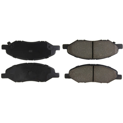 Centric Parts Disc Brake Pad Set C‑Tek Ceramic with Shims for 2007-2017 Nissan Tiida, 2009-2011 Versa 103.13450