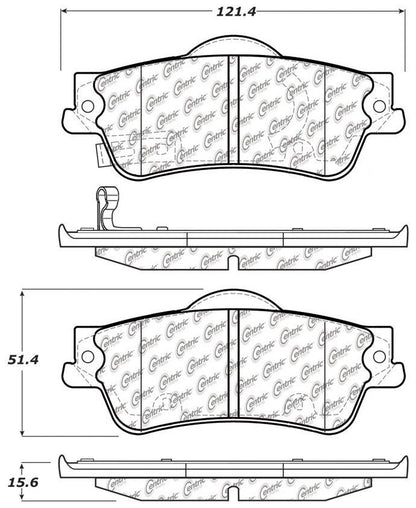 Centric Parts Disc Brake Pad Set Ceramic with Shims for 2008-2014 Chevrolet SS Pontiac G8 103.13520