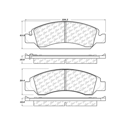 Centric Parts Disc Brake Pad Set Ceramic with Shims for 2008-2020 Cadillac Escalade, ESV, EXT, XTS and Chevrolet Silverado 1500 103.13630