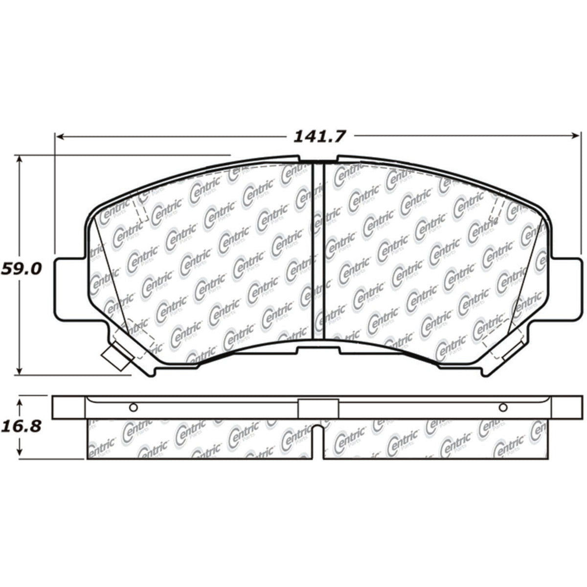 Centric Parts Disc Brake Pad Set C-Tek Ceramic with Shims for 2014-2017 Nissan Juke, 2009-2018 Maxima, 2009-2012 Sentra 103.13740