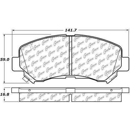 Centric Parts Disc Brake Pad Set C-Tek Ceramic with Shims for 2014-2017 Nissan Juke, 2009-2018 Maxima, 2009-2012 Sentra 103.13740
