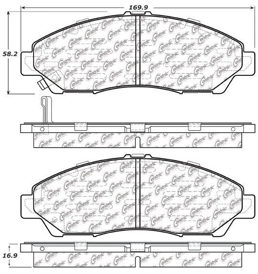 Centric Parts Disc Brake Pad Set Ceramic with Shims for 2007-2023 Acura MDX RLX ZDX Honda Pilot Ridgeline 103.13780