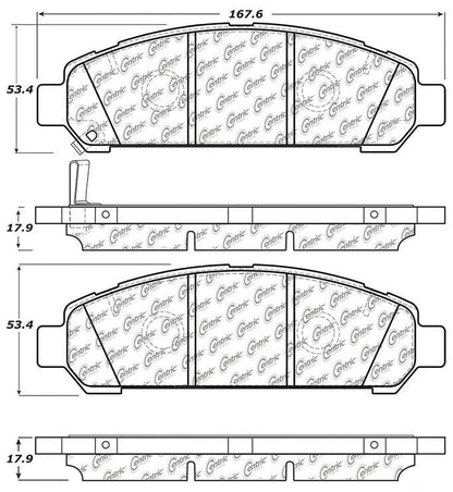 Centric Parts Disc Brake Pad Set C-Tek Ceramic with Shims for 2009-2016 Toyota Venza 103.14010