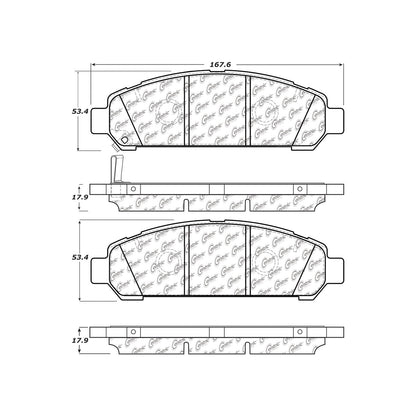 Centric Parts Disc Brake Pad Set C-Tek Ceramic with Shims for 2009-2016 Toyota Venza 103.14010