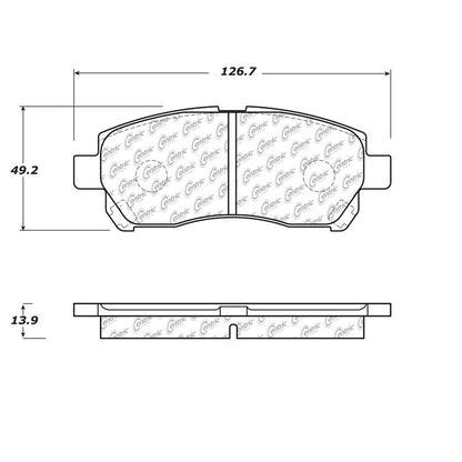 Centric Parts Disc Brake Pad Set with Advanced Ceramic Compounds for 103.14710