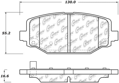 Centric Parts Disc Brake Pad Set Ceramic with Shims for 2016-2012 Chrysler Town & Country, 2020-2012 Dodge Grand Caravan, 2020-2012 Journey, 2015-2012 Ram C/V, 2014-2012 Volkswagen Routan 103.15960