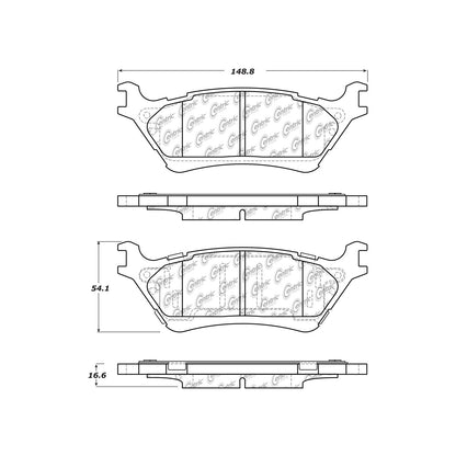 Centric Parts Disc Brake Pad Set C-Tek Ceramic with Shims for 2012-2020 Ford F-150 103.16020