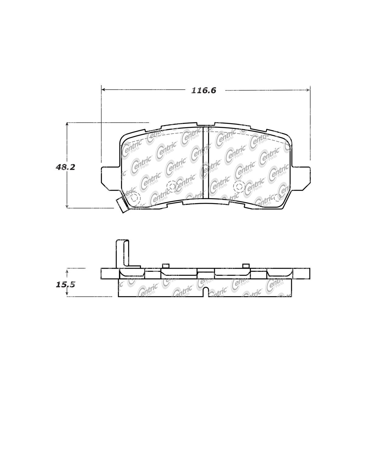 Centric Parts Disc Brake Pad Set C-Tek Ceramic with Shims for 2020-2014 Acura RLX 2020-2015 TLX 2021 Odyssey 2023 Odyssey 103.16980