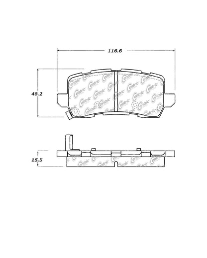 Centric Parts Disc Brake Pad Set C-Tek Ceramic with Shims for 2020-2014 Acura RLX 2020-2015 TLX 2021 Odyssey 2023 Odyssey 103.16980