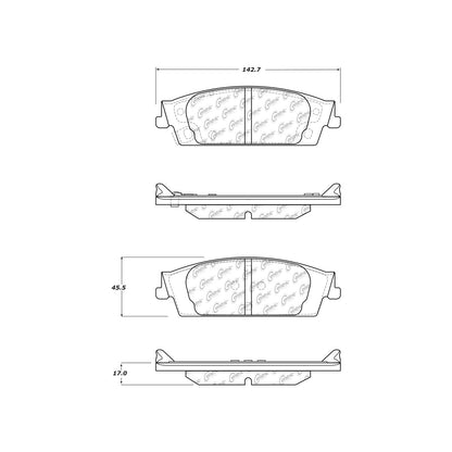 Centric Parts Disc Brake Pad Set Ceramic with Shims for 2015-2020 Cadillac Escalade, Chevrolet Silverado and GMC Sierra 103.17070
