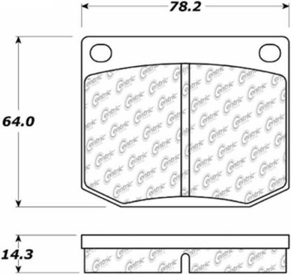 Centric Parts Disc Brake Pad Set Semi-Metallic Posi Quiet for 1963-1978 Classic Cars 104.00020