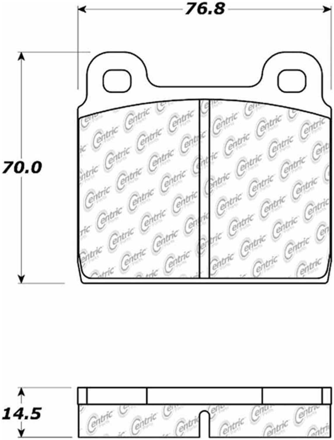 Centric Parts Disc Brake Pad Set Semi-Metallic with Posi Quiet for 1965-1994 Alfa Romeo Berlina, GT Veloce, Montreal, Spider and BMW 1800ti, 2000 series, Ferrari 308 GTB/GTBi/GTS
