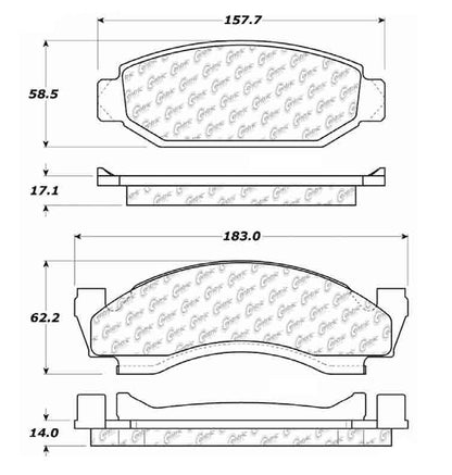 Centric Parts Disc Brake Pad Set Semi-Metallic Posi Quiet for 1973-1978 American Motors vehicles 104.00501