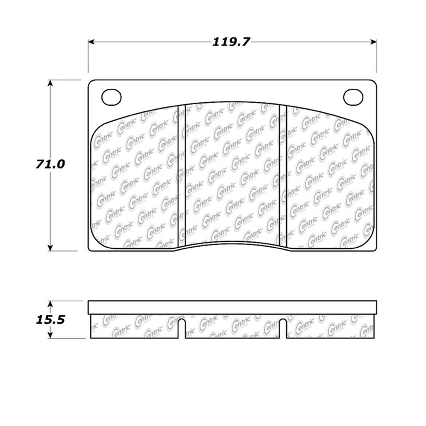 Centric Parts Disc Brake Pad Set Semi-Metallic Posi Quiet for Aston Martin DB7 1998-1997 104.01350