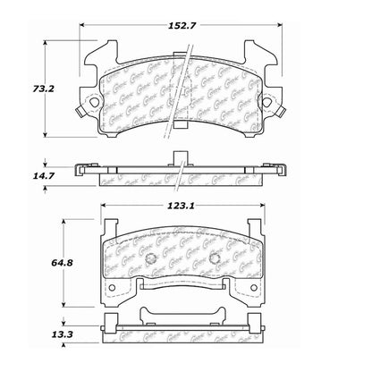 Centric Parts Disc Brake Pad Set Posi Quiet 104.01540